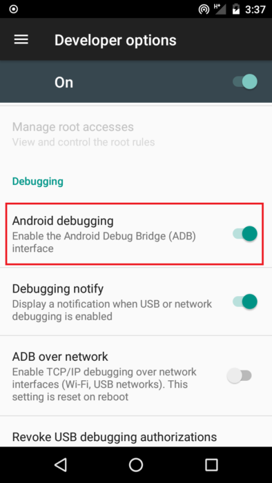 Enable OEM Unlocking &amp; Android Debugging